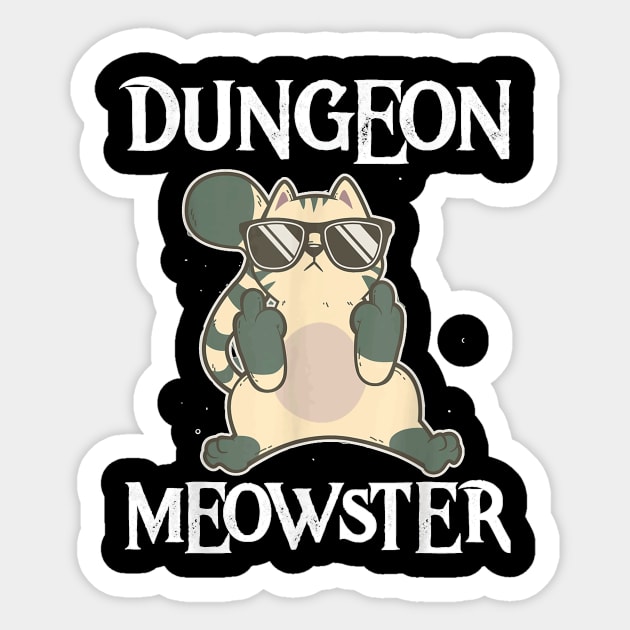 Dungeon Moewster Roleplaying Larp Cats RPG DM Funny Cat Gift Sticker by Activate